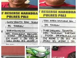 Satresnarkoba Polres PALI Ringkus Dua Pengedar Sabu di Jalur Lintas Betung-Pengabuan