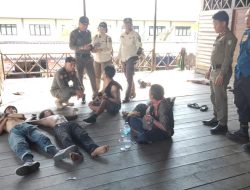 Satpol PP Sekadau Amankan Anak Punk Mabuk yang Buat Gaduh di Lokasi Gawai Dayak