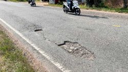 Jalan Nasional Pontianak–Mempawah Dipenuhi Lubang, Tiga Titik Ini Paling Rawan Kecelakaan