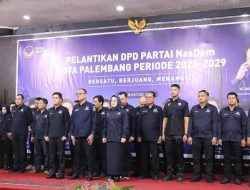 Ali Subri Pimpin Nasdem Palembang, Optimis Jaga Kepercayaan Publik