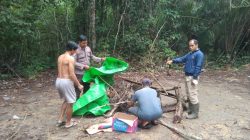 Polsek Belitang Hilir Tertibkan Lokasi Diduga Sabung Ayam di Desa Entabuk