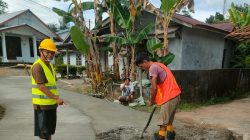 Warga Gang Mandiri Kelurahan Beringin Senang Jalan Lingkungan Diperbaiki, Harapkan Drainase Dibuka Kembali