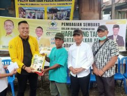 Golkar Sumsel Salurkan Bantuan Beras ke Korban Kebakaran di Palembang