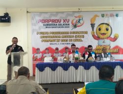 KONI Sumsel Gelar Delegation Registration Meeting (DRM) Porprov XV di Muba, Momentum Sinergi dan Optimalisasi Potensi Daerah