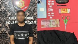 Polsek Sekayam Tangkap Pria Diduga Pengedar Narkotika di Balai Karangan