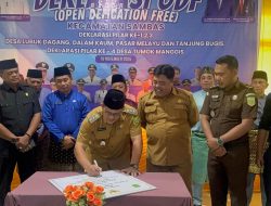 Wabup Sambas Buka Deklarasi ODF, Lima Desa Tegaskan Komitmen Sanitasi Sehat