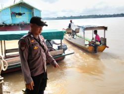 Antisipasi Cuaca Ekstrem, Polsek Meliau Pantau Debit Air Kapuas