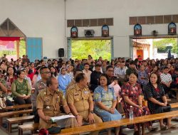 Polsek Beduai Amankan Ibadah Misa HUT Gereja ke-23, Situasi Berjalan Aman dan Kondusif
