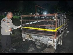 Mobil Pick Up Terbakar di Jalan Pertanian Sentebang Sambas, Kerugian Capai Rp70 Juta