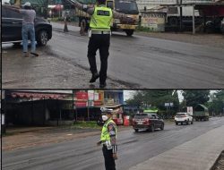 Polres Banyuasin Gelar “Strong Point Pagi” untuk Antisipasi Kemacetan dan Cegah Lakalantas