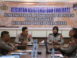 Tim RBP Rorena Polda Kalbar Asistensi dan Evaluasi Pembangunan Zona Integritas di Polres Sanggau