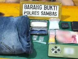 Polres Sambas Amankan Pria 26 Tahun dengan 39 Gram Sabu, Sempat Kabur Saat Digerebek