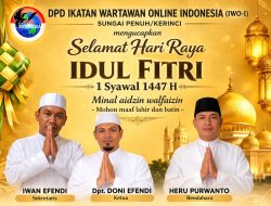 Idul Fitri 1447 H, DPD IWO-I Sungai Penuh/Kerinci Ajak Pererat Silaturahmi dan Persatuan