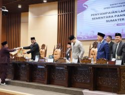 Gelar Paripurna Ke 34, Pansus DPRD Sumsel Sampaikan Laporan Hasil Kerja Sementara