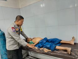 Bhabinkamtibmas Bagik Papan Evakuasi Anak Yatim Piatu Sakit Parah ke Puskesmas Pringgabaya