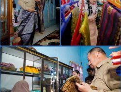 Usai Mejeng di Paris Fashion Week, Songket Batu Bara Dipromosikan ke Bendahara Gerindra Sumut di Kampung Tonun