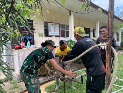 Satgas TMMD Ke-128 Kodim 1204/Sanggau Lakukan Pengeboran Sumur Bor di SDN 3 Semayang