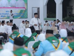 Dilepas Subuh dari Pendopo Masjid Agung, 241 Calhaj Asahan Kloter 7 Terbang ke Madinah 29 April