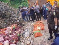 Sesjampidum Kejaksaan RI Hadiri Pemusnahan Barang Sitaan Hortikultura Ilegal di Kalbar